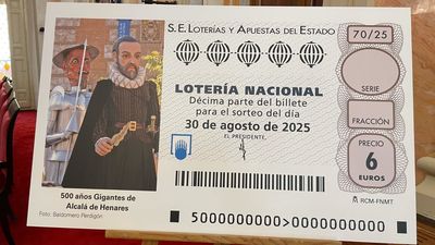 Un décimo de Lotería Nacional para los Gigantes y Cabezudos de Alcalá
