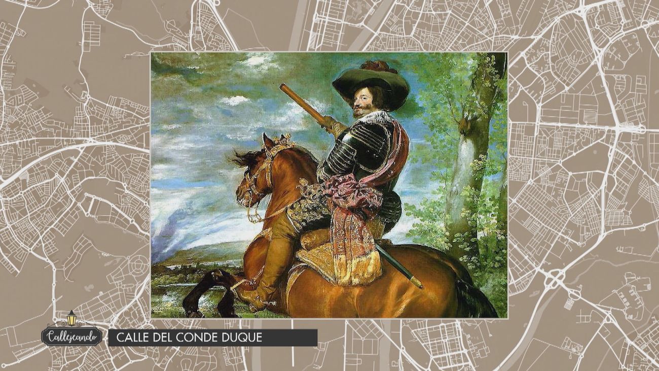 El conde-duque de Olivares en una de las calles de Madrid