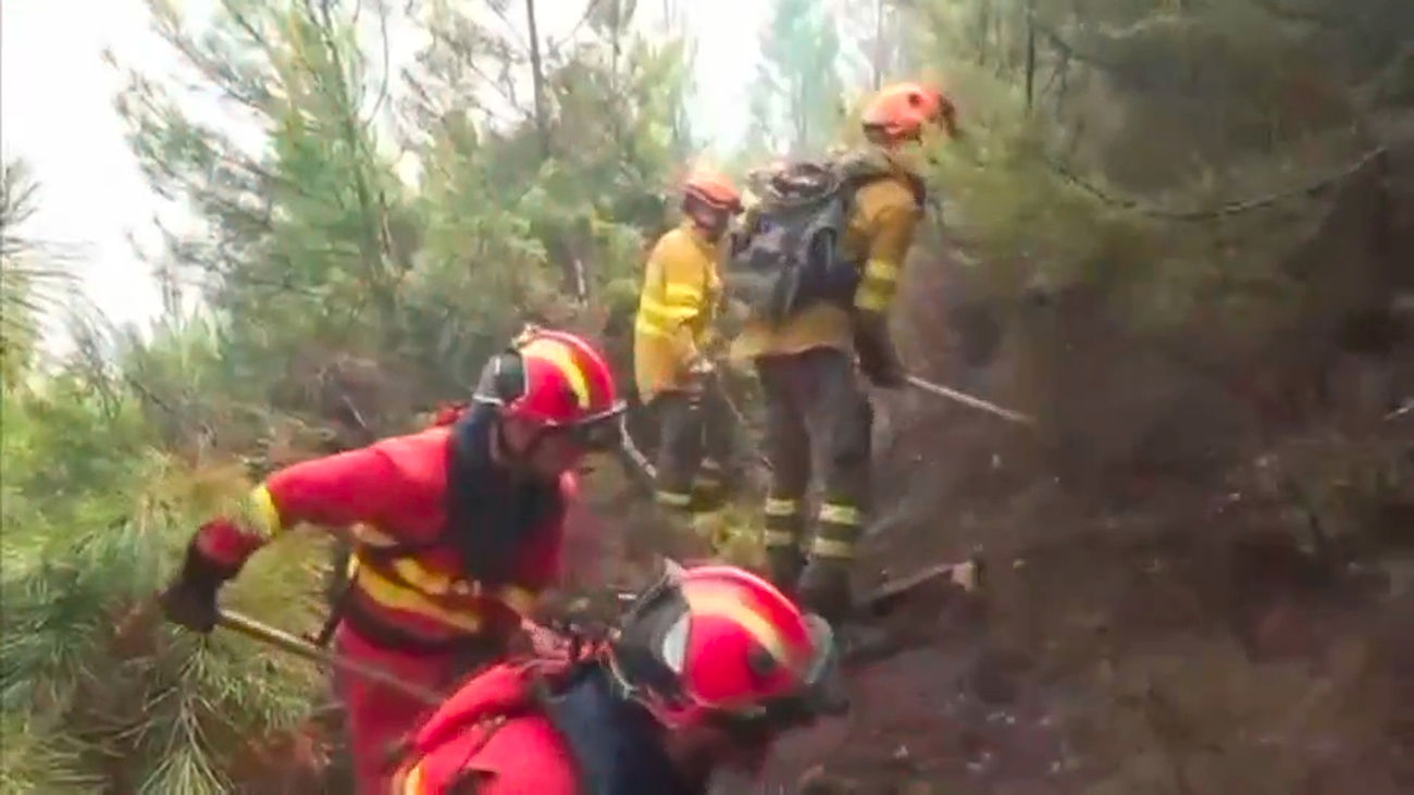 Mejora la situación de los incendios en Ávila, Pontevedra y Cáceres, aunque preocupa la ola de calor y el viento cambiante