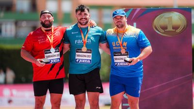 Miguel Gómez, campeón de España por primera vez en lanzamiento de peso