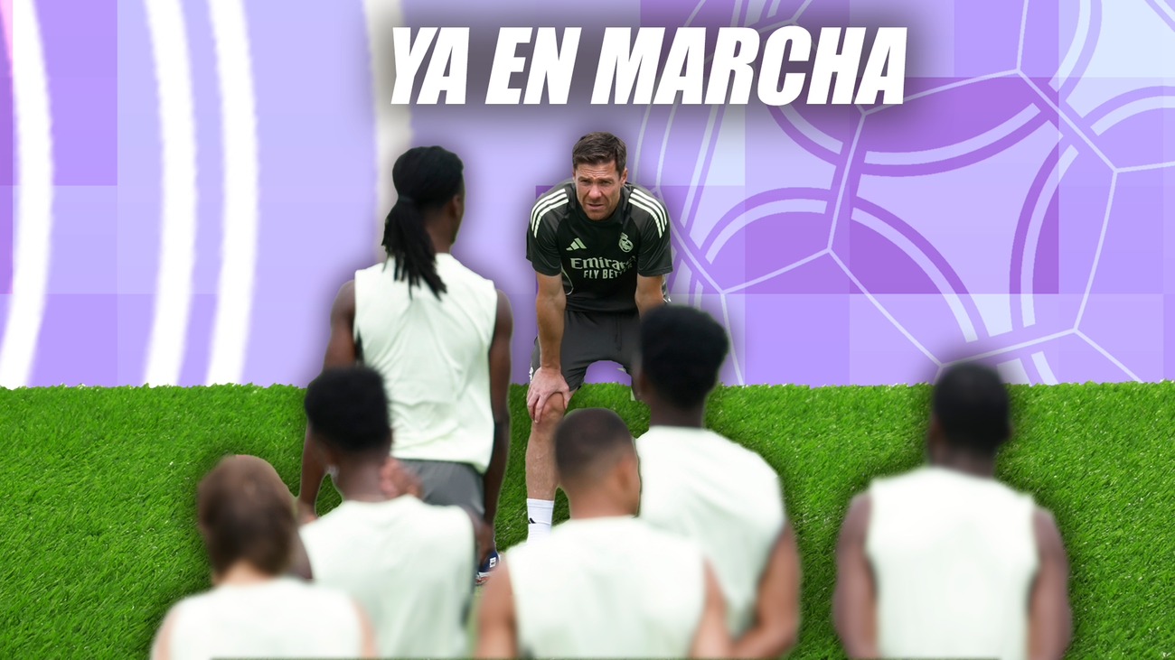 Primer entrenamiento para el Real Madrid de Xabi Alonso
