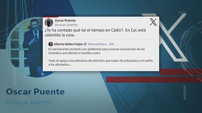 Polémica por los mensajes de Óscar Puente en 'X' diciendo que Mañueco estaba "de farra" durante los incendios