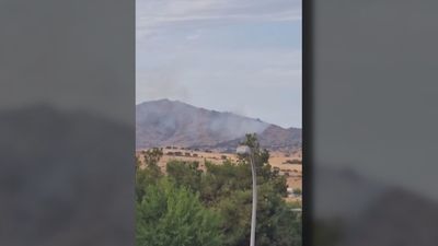 Incendio de pastos en el cerro de San Pedro de Colmenar Viejo