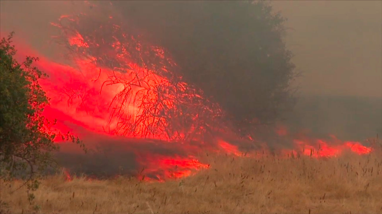 Grave incendio en Ávila: evacuaciones y vía férrea cerrada por el fuego
