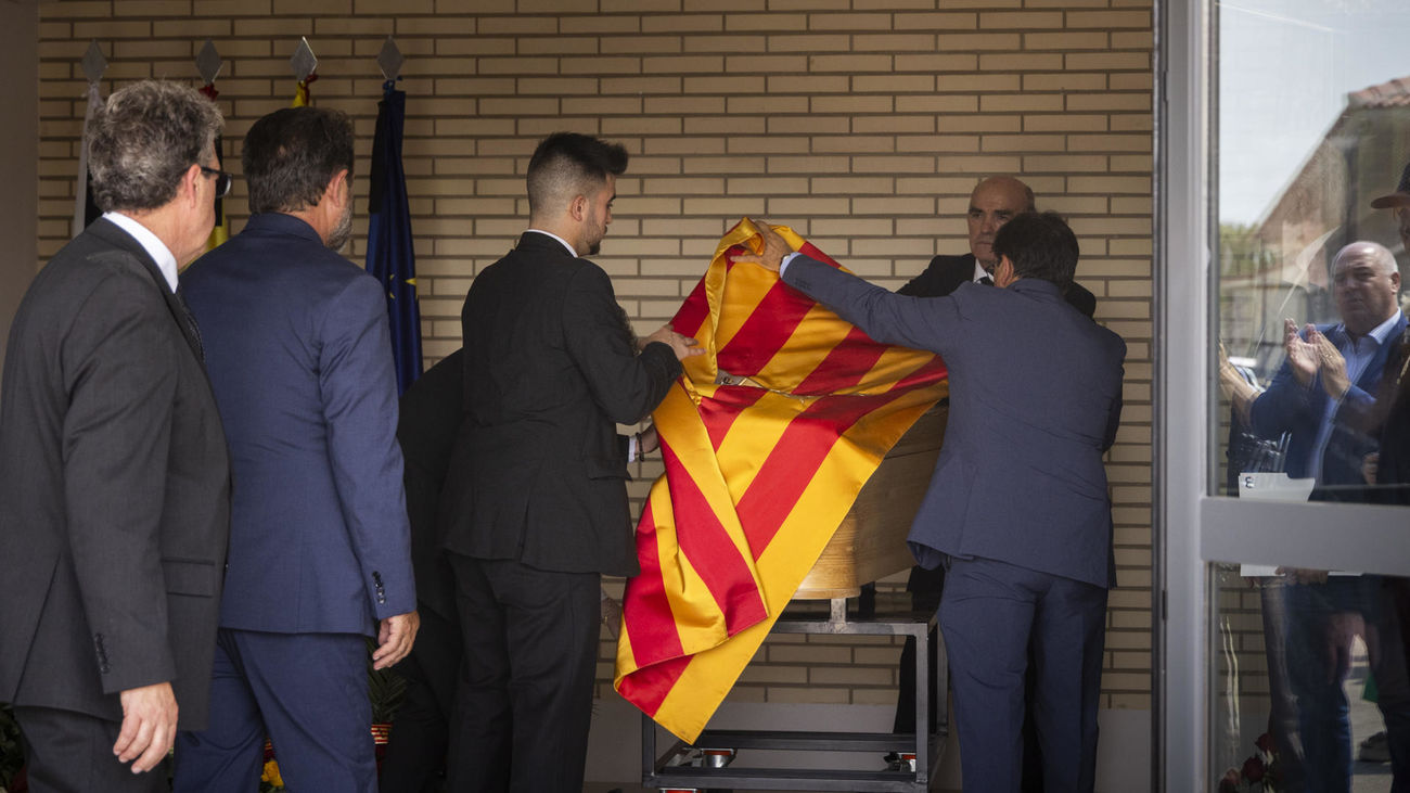 Aragón despide al expresidente del Gobierno autonómico, Javier Lambán en Ejea, su localidad natal