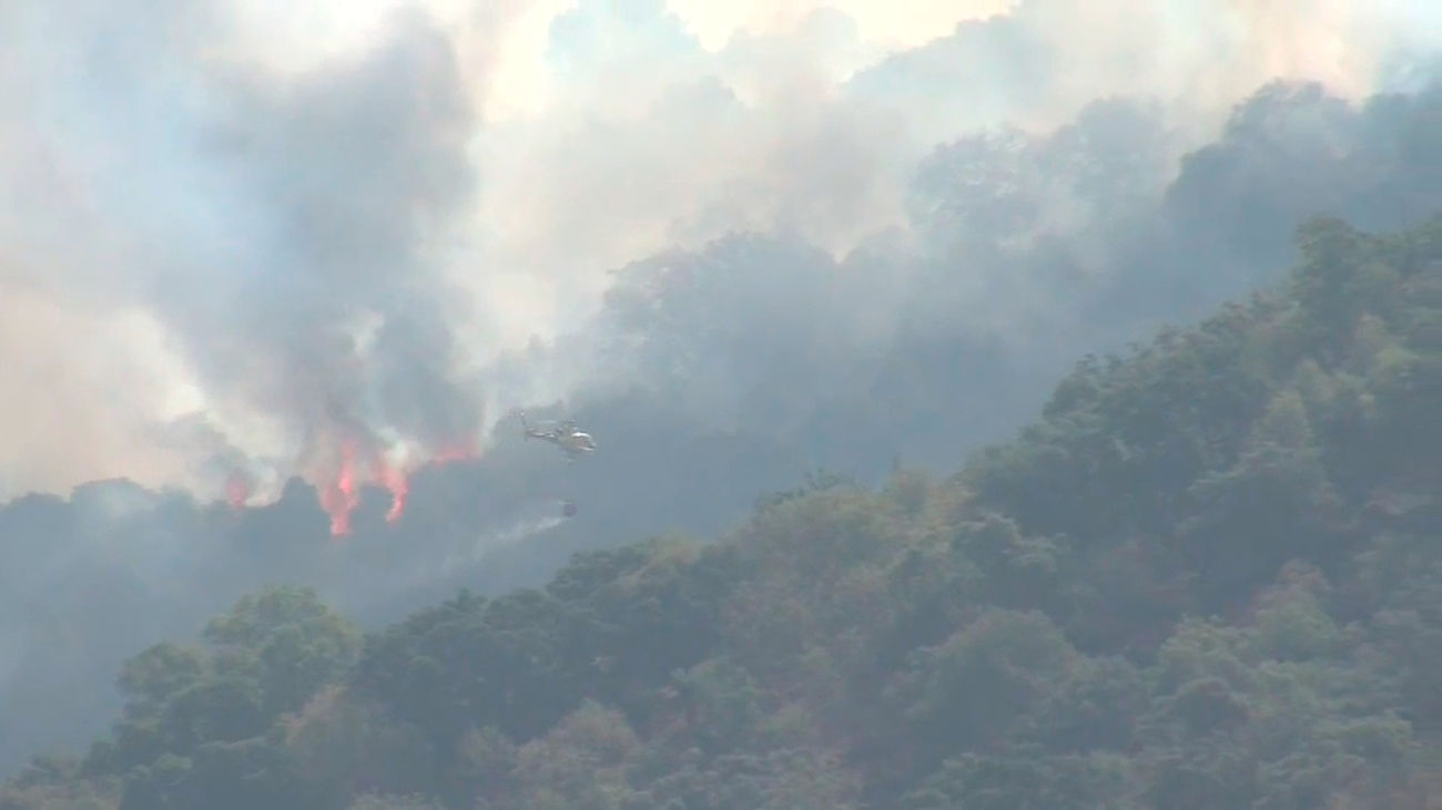 Bomberos de Alemania y Francia se unen a las tareas de extinción en Extremadura