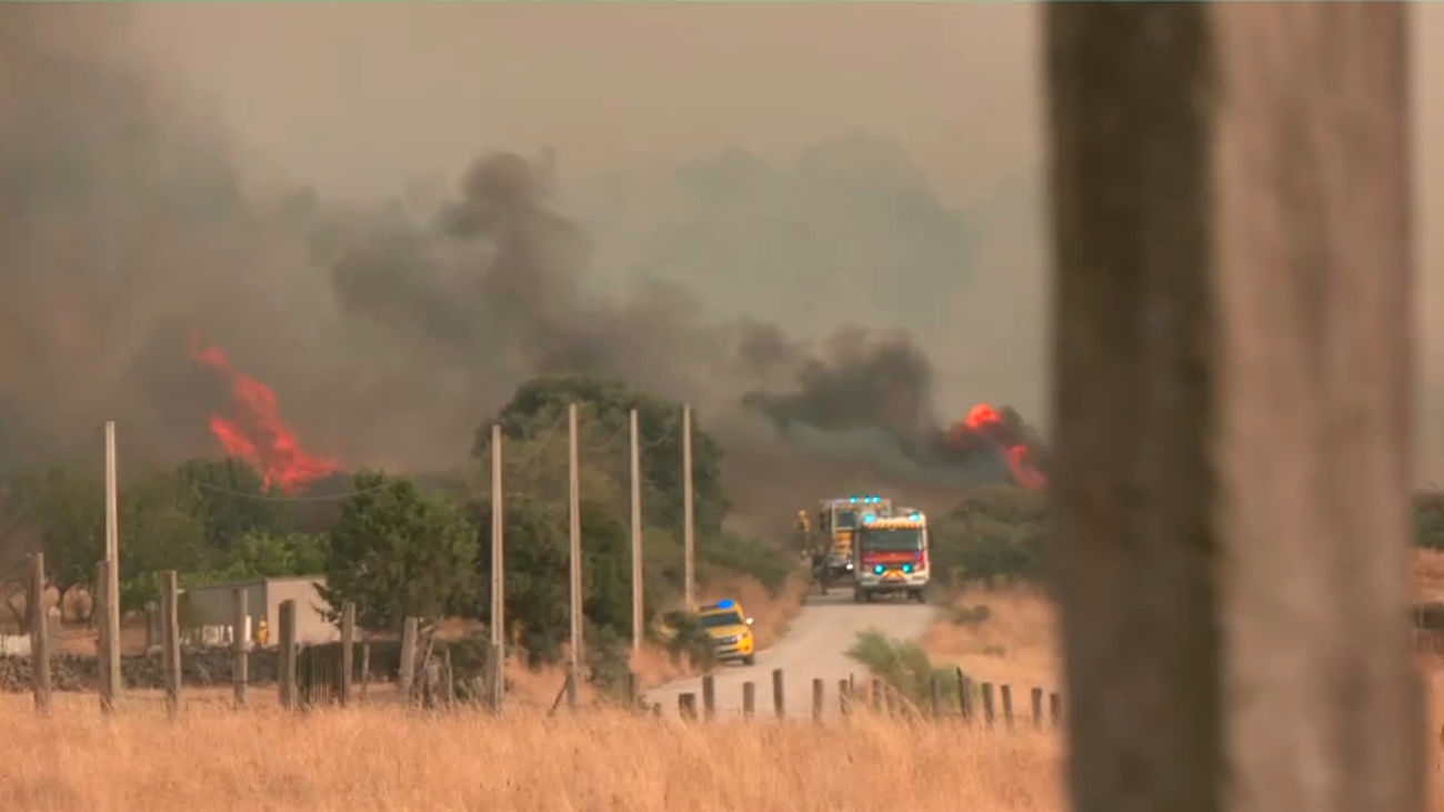 Un incendio de pasto cerca del vertedero de Colmenar Viejo obliga a activar la situación operativa 1