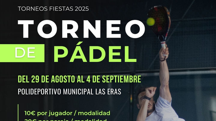 Cartel torneo de Pádel de Hoyo de Manzanares / Ayuntamiento de Hoyo de Manzanares
