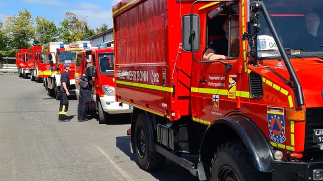 Llegan los bomberos alemanes para desplegarse en Extremadura
