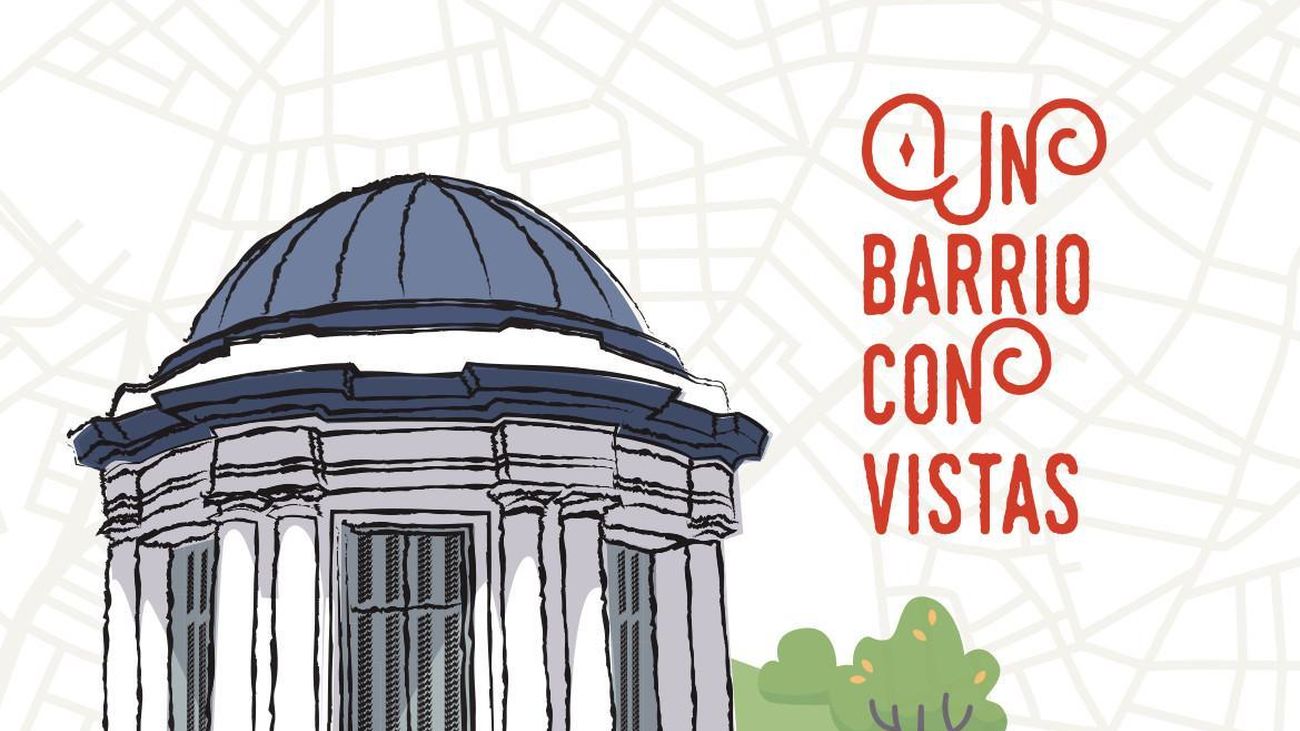 Cartel un barrio con vistas