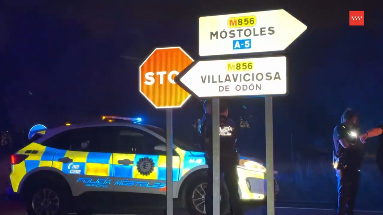 Muere un motorista de 29 años en Móstoles tras chocar contra una señal