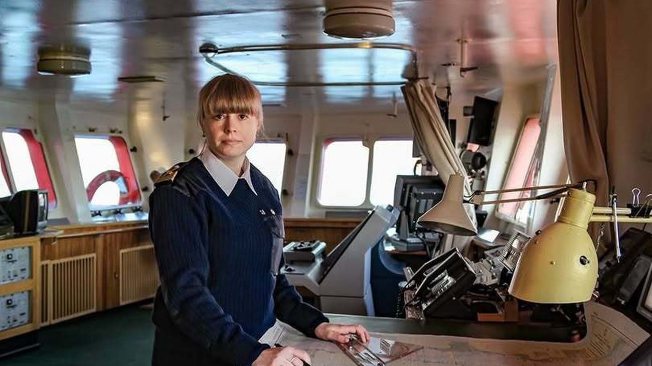 Marina Starovóitova, capitana del rompehielos nuclear 'Yamal'