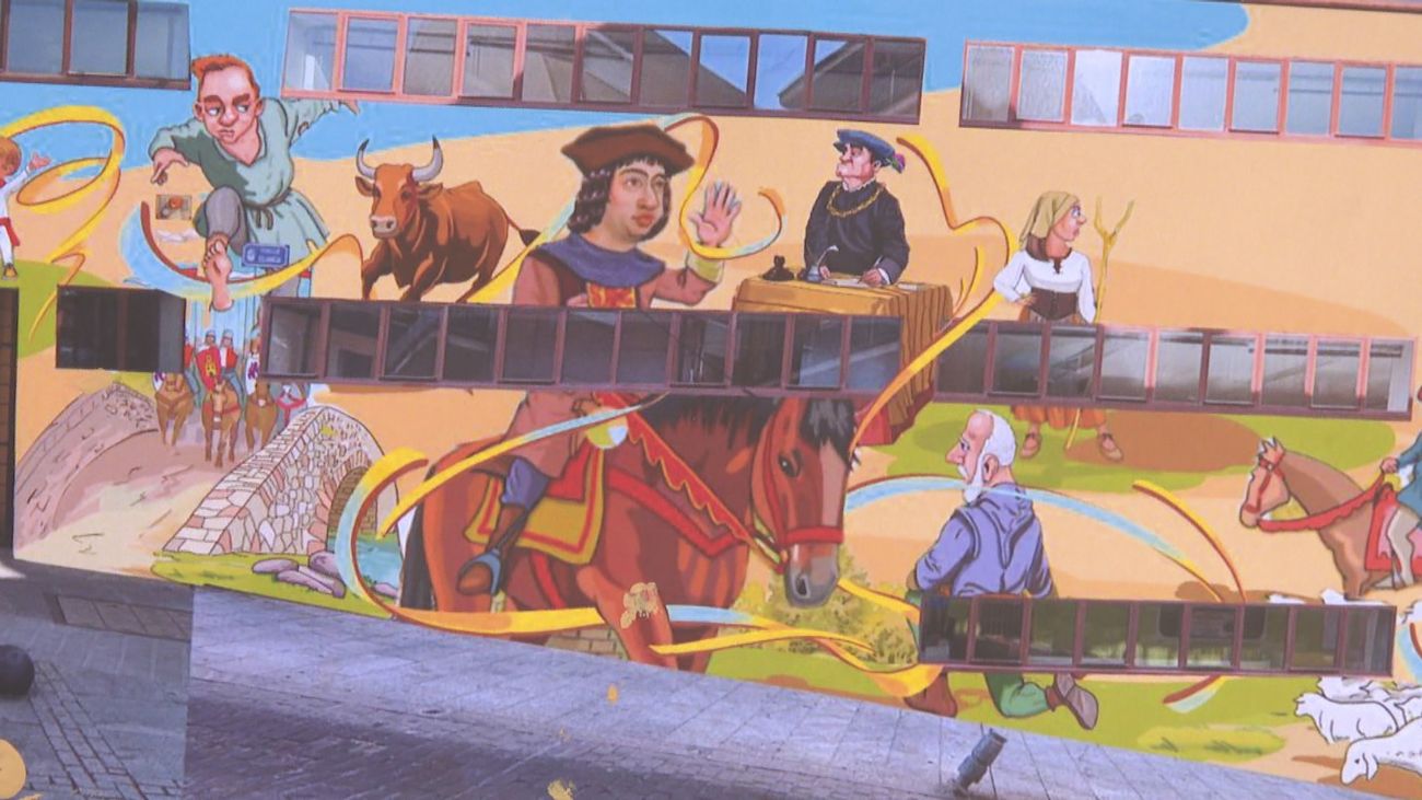 Un mural para animar el inicio de las fiestas de San Sebastián de los Reyes