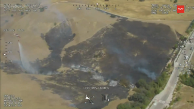 Controlado un incendio de pastos cerca de la avenida Teresa de Calcuta de Tres Cantos