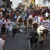 El cuarto encierro de Sanse deja diez heridos leves por un toro que se ha dado la vuelta