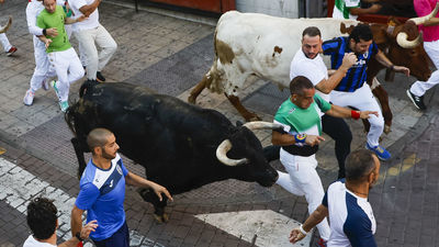 Once heridos, nueve leves, en el séptimo encierro de Sanse