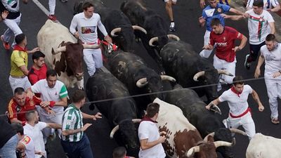 El último encierro de Sanse finaliza con nueve heridos, dos de ellos por cabestros