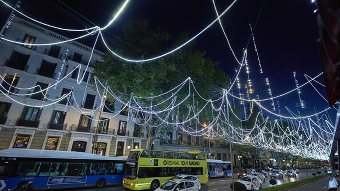 Luces de Navidad en las calles de Madrid