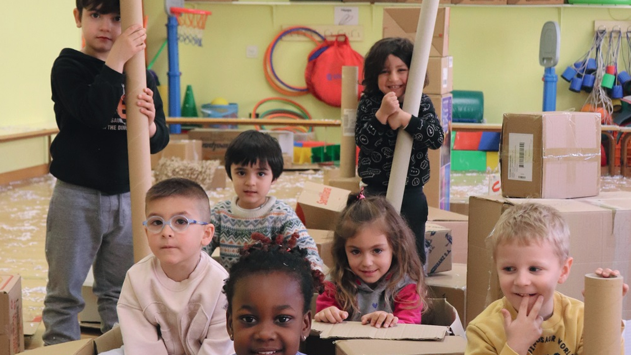 Escolares en un aula