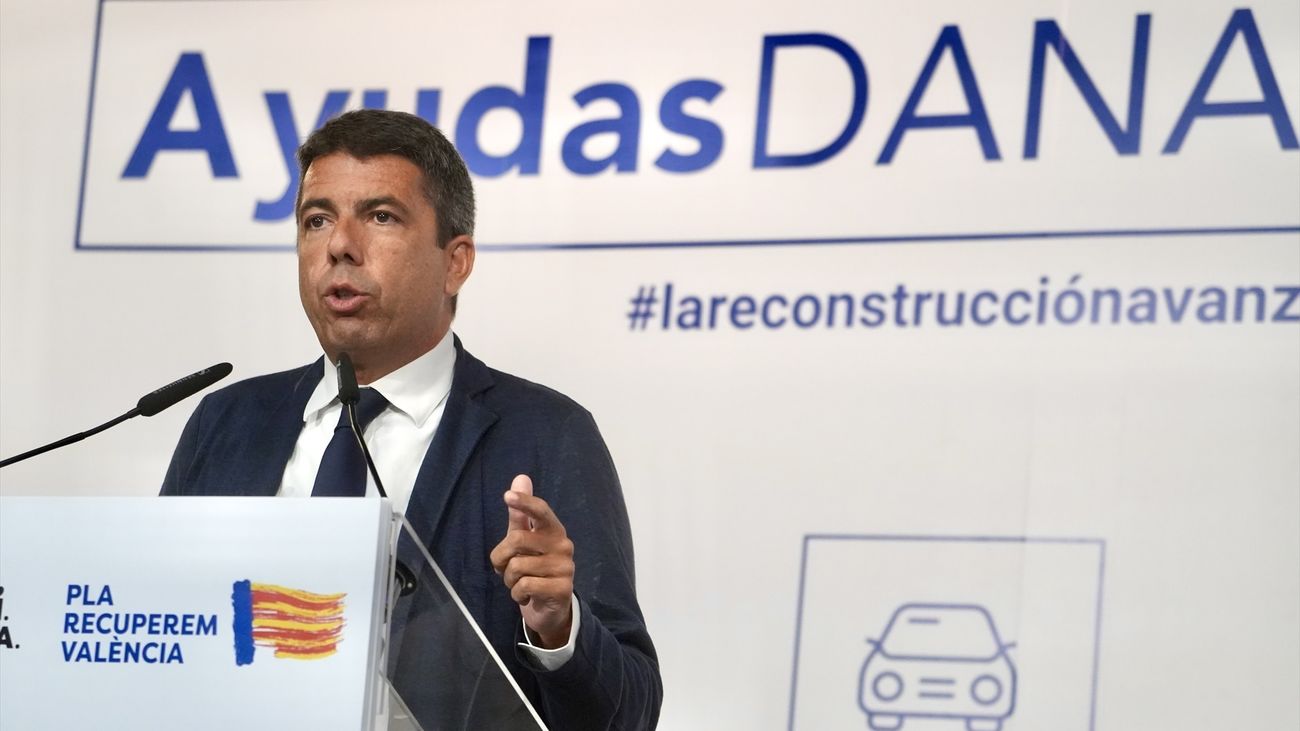 Declaración institucional del presidente de la Generalitat Valenciana, Carlos Mazón, en el Palau de la Generalitat