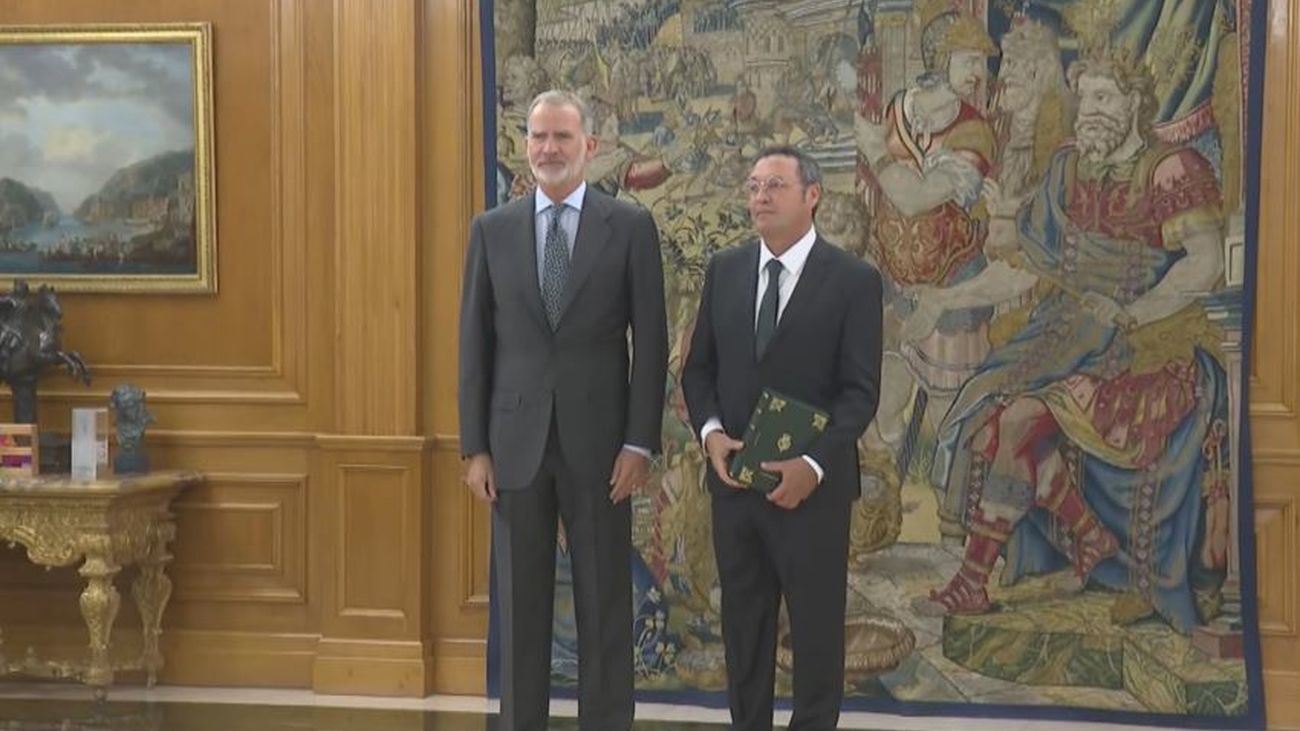 El Rey recibe al fiscal general del Estado, Álvaro García Ortiz, que le entrega la Memoria Anual de la Institución