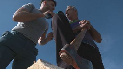 Asistimos a una sorprendente competición de cortadores de troncos en Cercedilla