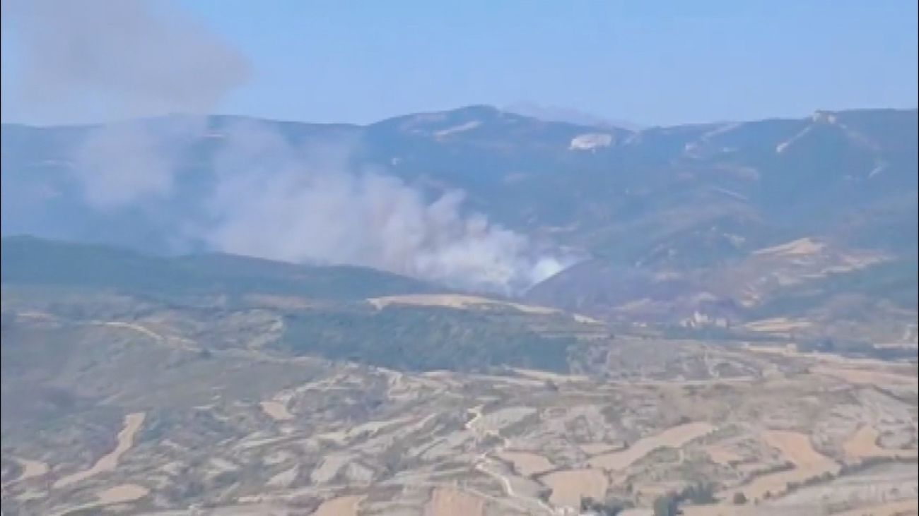 Incendio forestal en Navarra