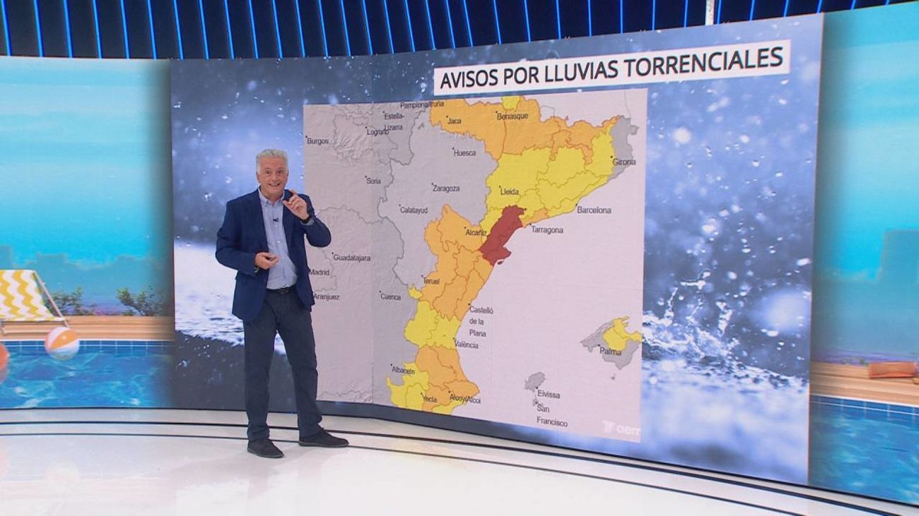Aviso rojo por lluvias torrenciales en Tarragona, Comunidad Valenciana y zonas de Aragón