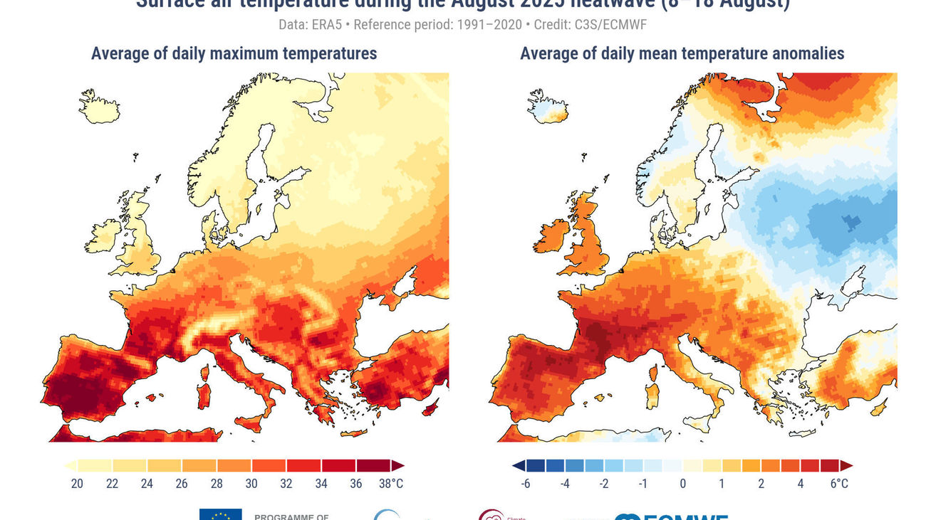 El pasado agosto fue el tercero más cálido del planeta desde que hay registros