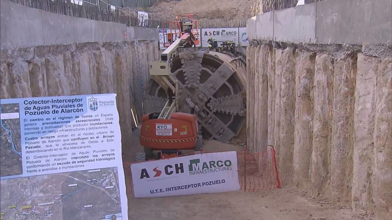 Pozuelo de Alarcón se blinda frente a las DANAS con un colector de más de 4 kilómetros: "Es un gran escudo hidráulico"