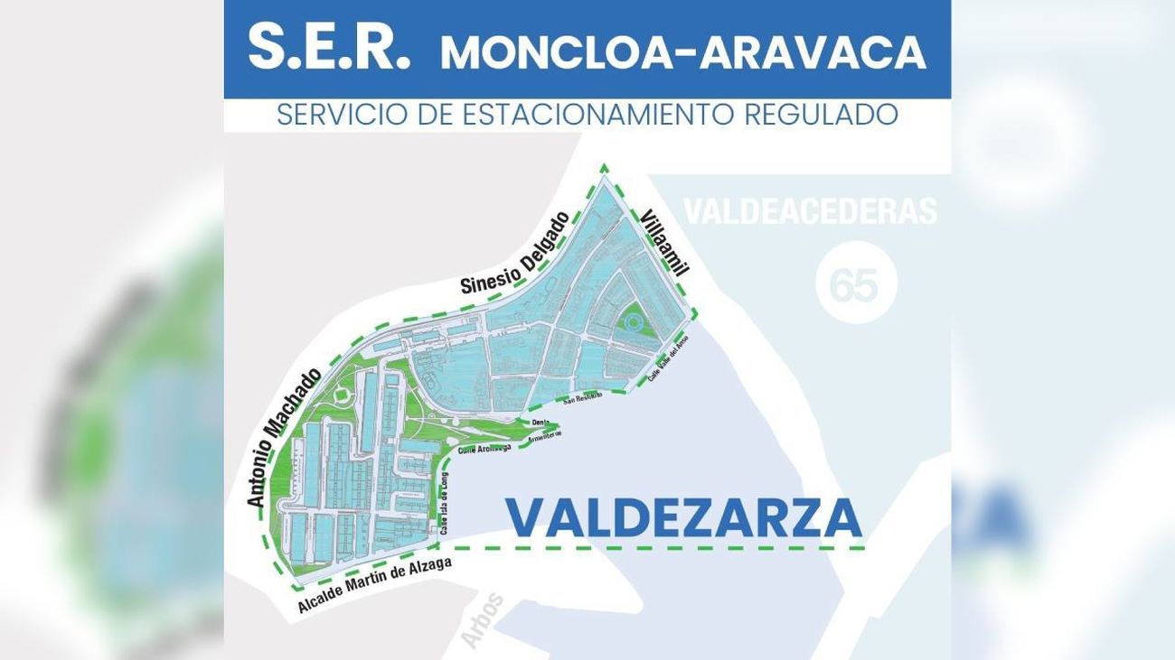 El barrio de Valdezarza contará con más de 700 nuevas plazas de estacionamiento regulado a partir del 1 de octubre
