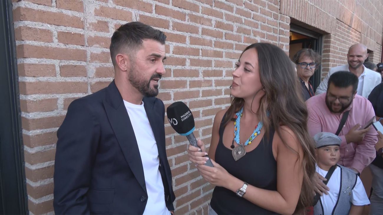 David Villa habla en Telemadrid con motivo de las fiestas de Móstoles