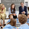 Letizia anima a leer a los alumnos de un colegio de Rincón de Soto (La Rioja), donde ha inaugurado el curso escolar