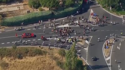Un detenido en las protestas propalestinas en La Vuelta a su paso por la sierra madrileña