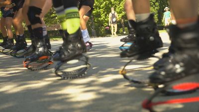 Practicamos skipp en el Parque de El Retiro