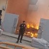 Incendio de vegetación en una parcela de Carabanchel