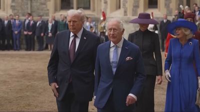 Los Trump visitan el Castillo de Windsor