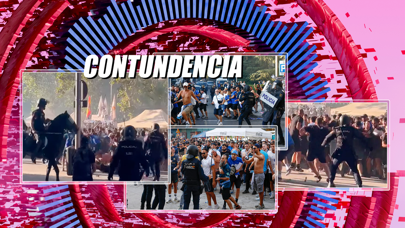 Contundencia policial para evitar que los ultras reventasen el partido ...