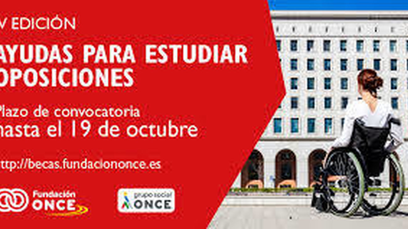 Fundación ONCE ofrece becas para universitarios con discapacidad que quieran opositar