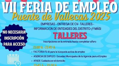 Más de treinta entidades participan en la VII Feria de Empleo de Puente de Vallecas