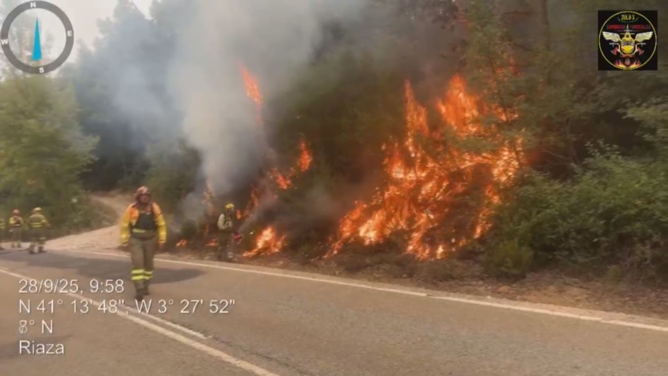 Estabilizado en la parte segoviana el incendio de Peñalba (Guadalajara)