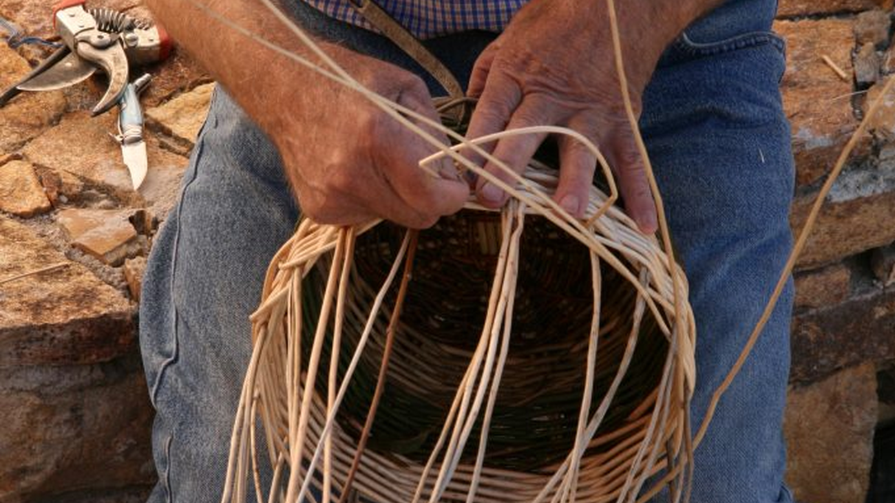 Labores de cestería en Madarcos