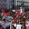 Protesta de estudiantes en Madrid con el lema 'Paremos el genocidio al pueblo palestino'