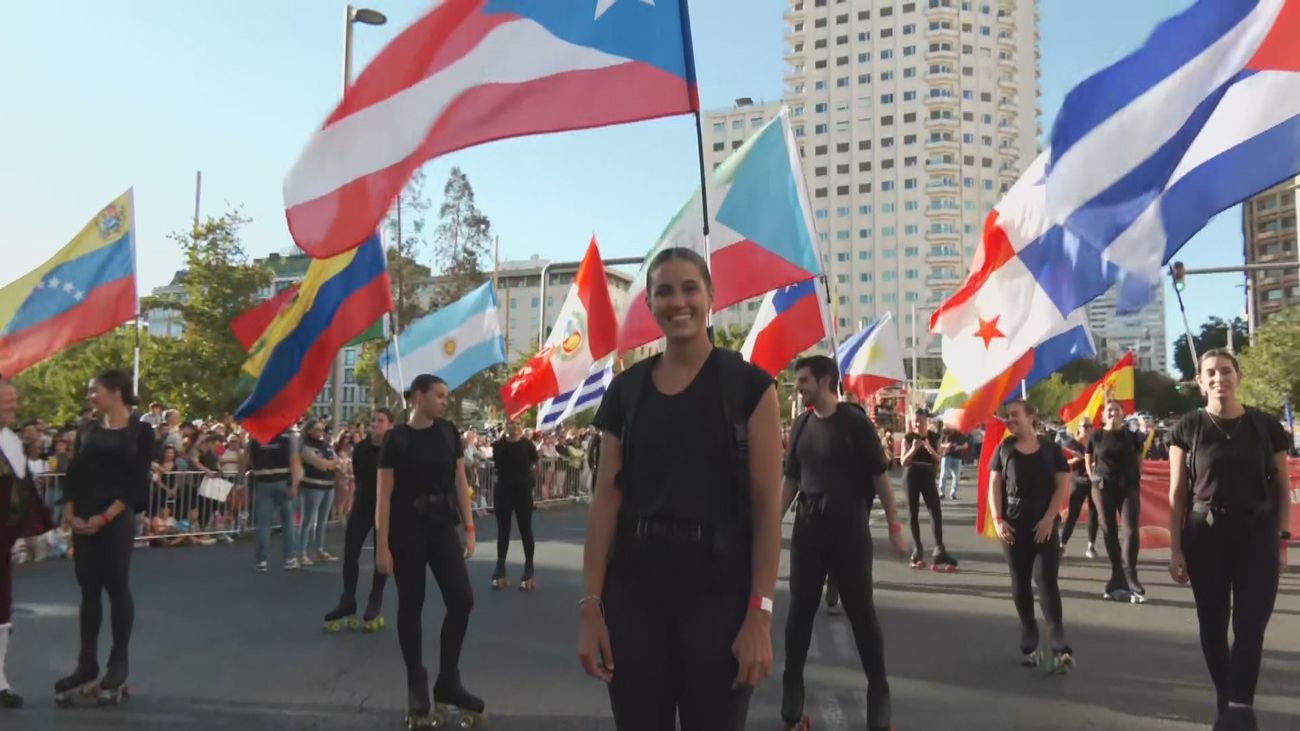 ¡Así  comienza la Cabalgata de la Hispanidad en Madrid!