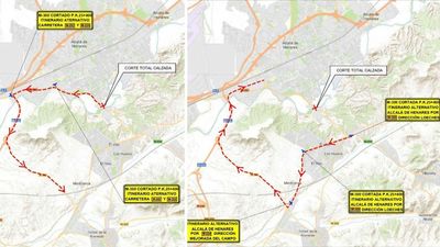 Cierra al tráfico la carretera M-300 de Alcalá de Henares por obras: estos son los itinerarios alternativos