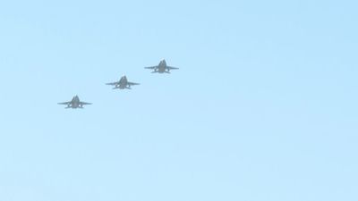 Arrancan los ensayos de los aviones que participarán en el desfile del 12 de Octubre