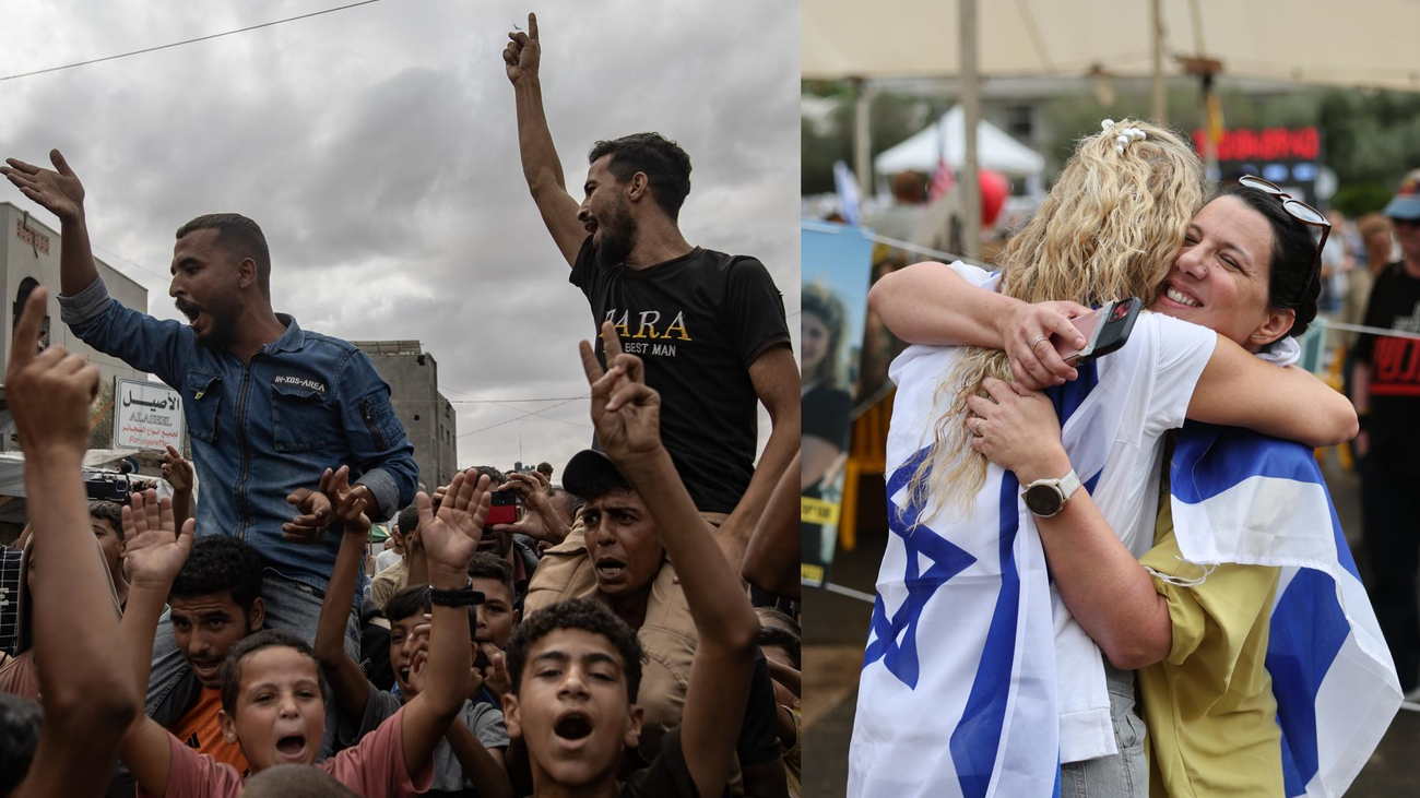Palestinos e israelíes ya celebran el fin de la guerra, sus gobiernos son cautos