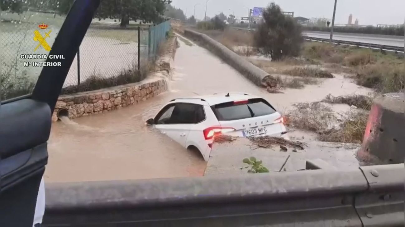 Las fuertes lluvias de Alice causan incidencias en Baleares y la Comunidad Valenciana