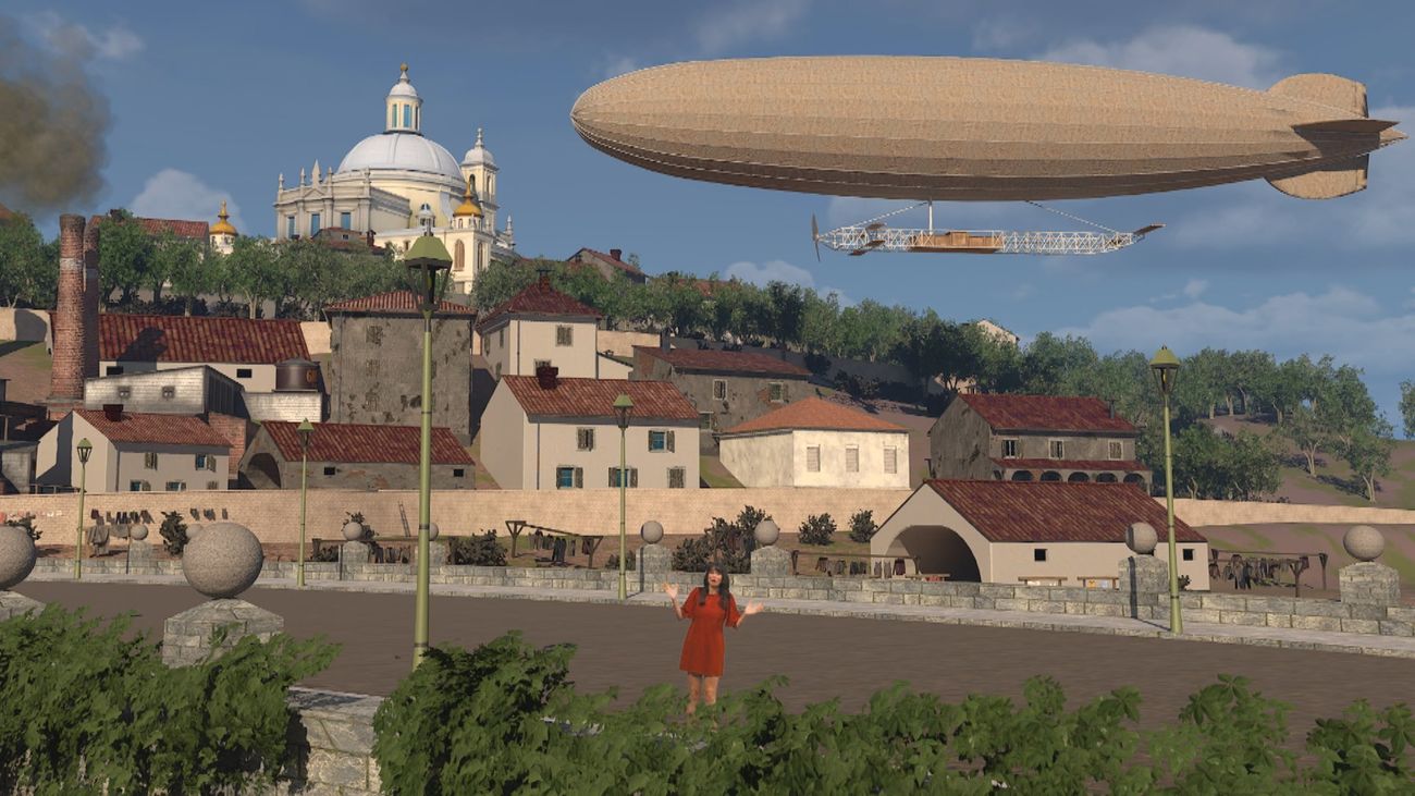 Así era el dirigible España que un día sobrevoló el río Manzanares