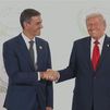 Trump bromea con Sánchez sobre el gasto en Defensa y le pregunta si "está trabajando ya en ello"